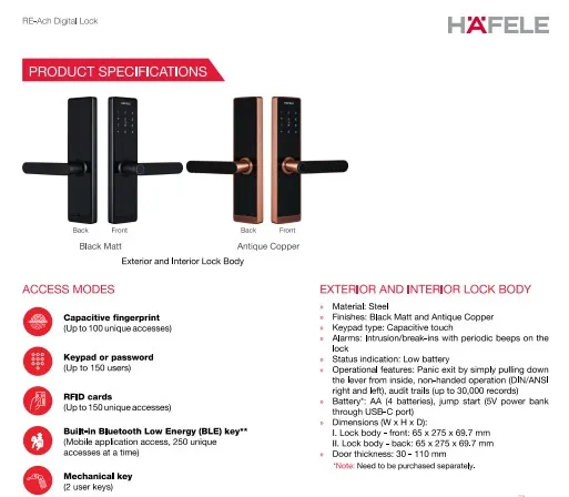 Hafele Residential Locks 4